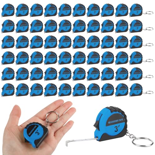 Mini porte-clés à mesurer 91 cm bleu avec ruban acier pour loisirs créatifs, x60