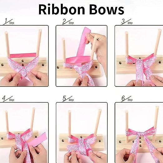 Qcwwy Bow Maker, Design Pro Bow Maker Easy Bow Making Tool Gift Bow Bowmaker Kit Decor Bowmaking Large Bow Maker for Ribbon for Wreaths - Image 4