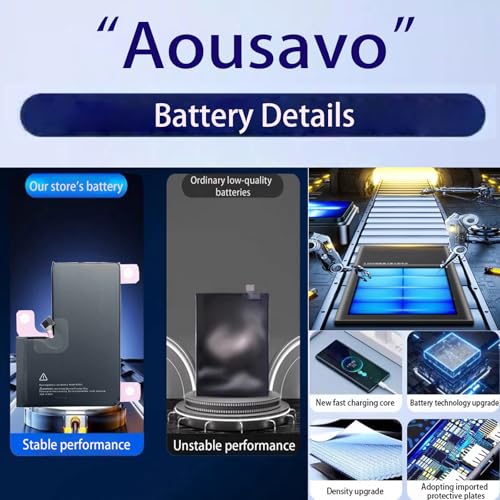 Batterie iPhone 14 Pro Max A2830 haute capacité Aousavo de remplacement - 5