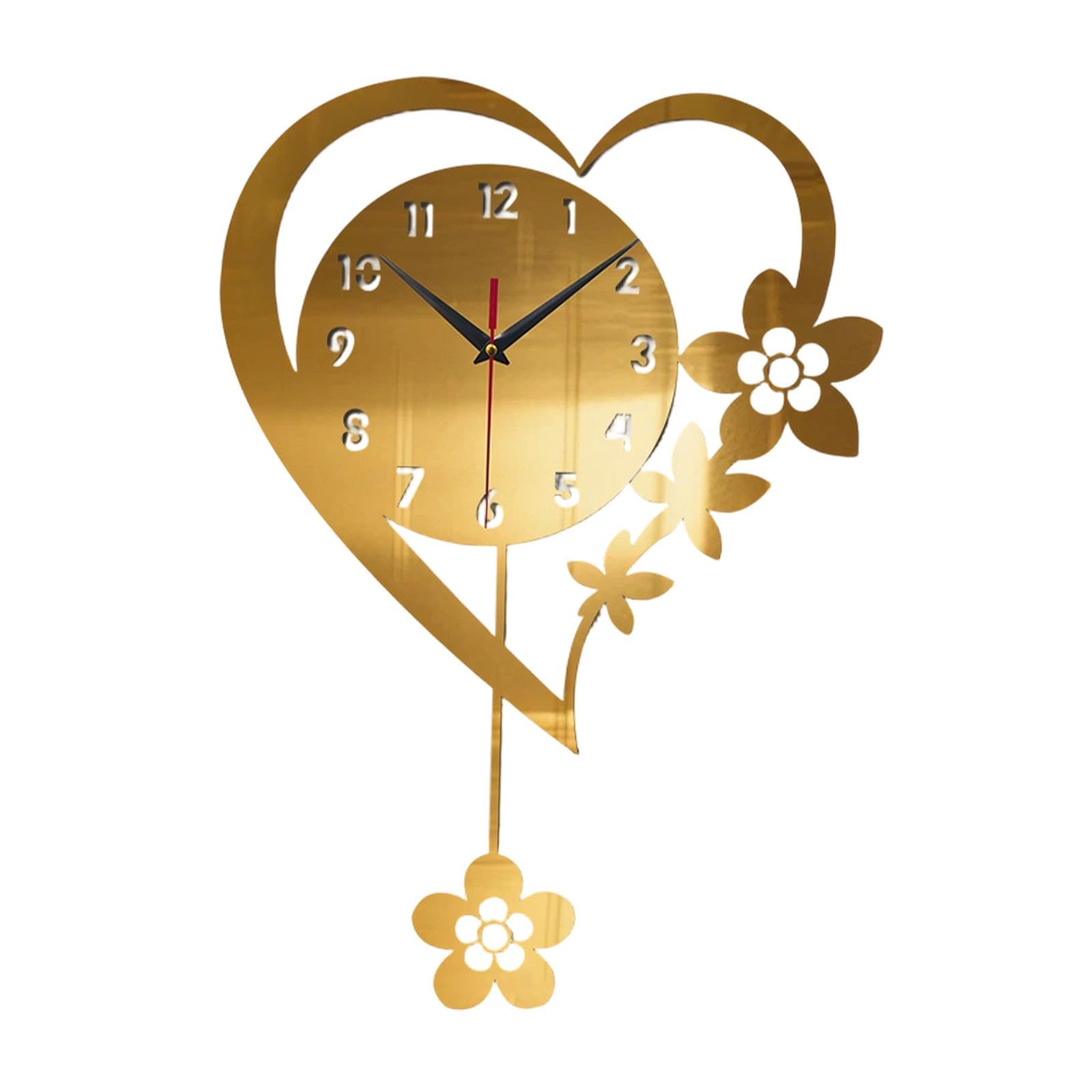 Horloge décorative de bureau couleur dorée pour salon moderne
