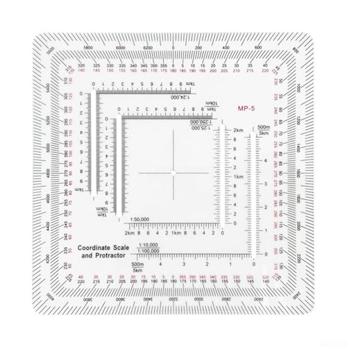 Forma facile da usare: la forma unica include marcature per 0-6400 miglia e 0-360 gradi sul bordo esterno, facilitando letture precise e precisione nel tuo lavoro.