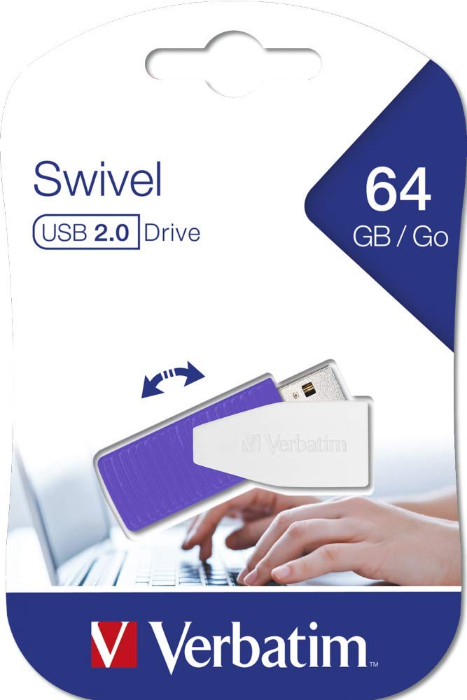Verbatim Flash Drive USB giratório de 64 GB - Violeta | Amazon.com.br