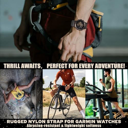 Image of Torbollo Garmin Belt Garmin Bands for Fēnix, Instinct, Vivoactive /Approach /MARQ /Quatix /D2, Forerunner, Enduro Series, Upgraded Connector Garmin Quick Fit ver 20 /22 /26mm