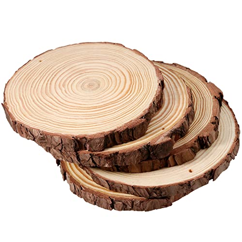 Cercles en bois pré-percés de 17 cm pour décorations de Noël et de table