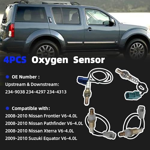 Sensor de Oxígeno 4PCS compatible Nissan y Suzuki V6 4.0L miniatura 2