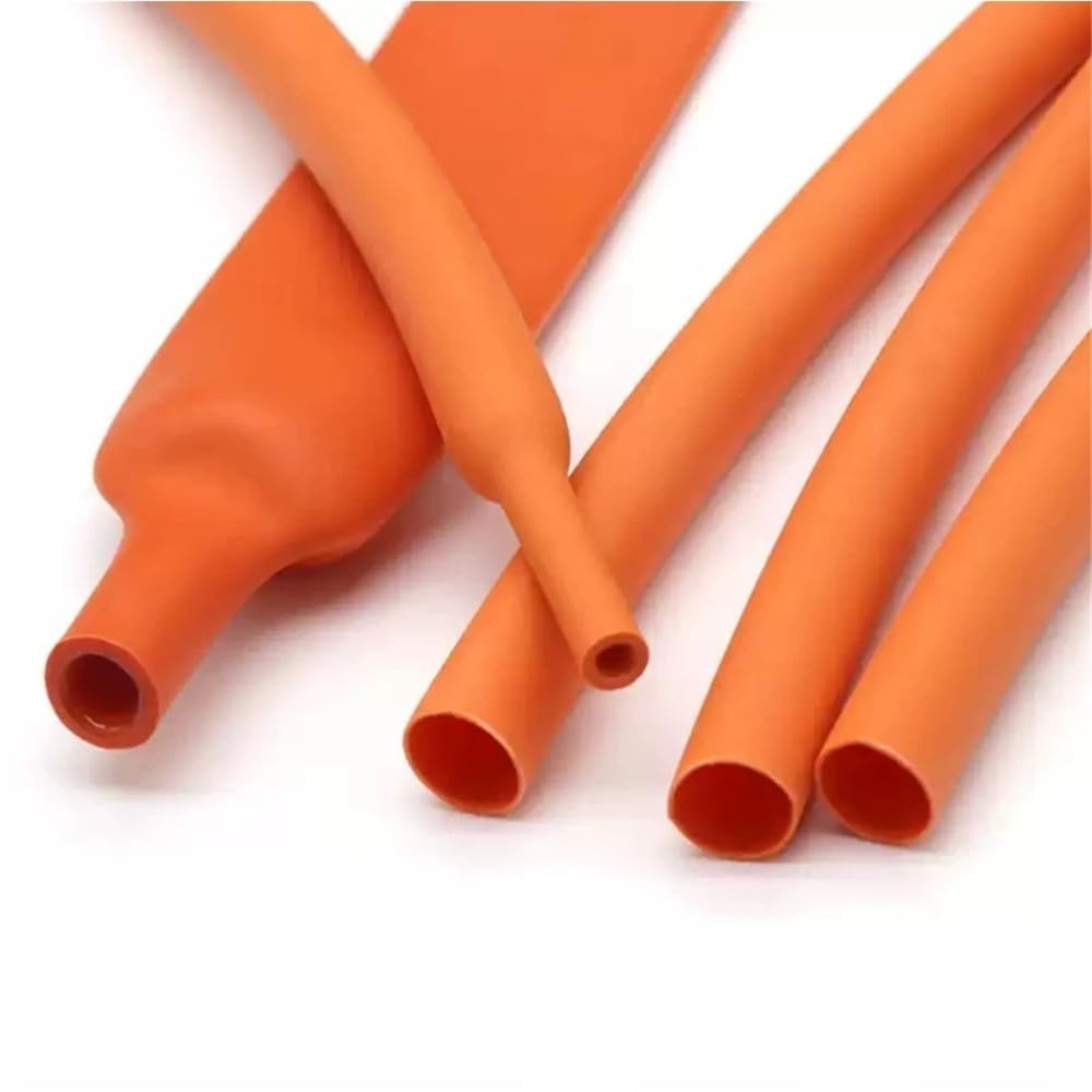 Tubo termorretráctil, Tubo termorretráctil de PE Naranja 2:1, 1-50 mm diámetro, 1/3/5 m