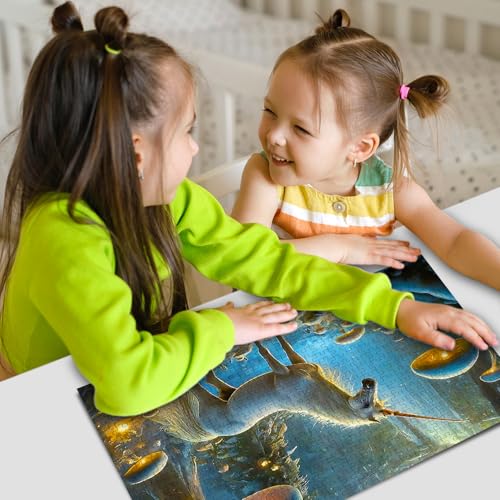 Image of Unicorn Jigsaw Puzzles for Kids and Children - Realistic Illustration Challenging Brain Booster Gifts, Fun and Creative Game - (500 Pcs)