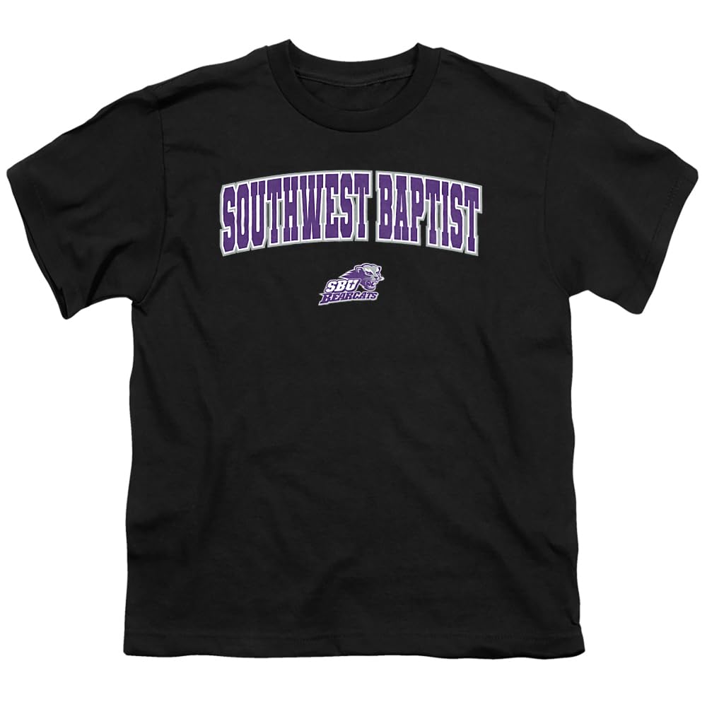 LOGOVISION Southwest Baptist University Arch Logo Black Kids T Shirt (4) for Toddler Boys and Girls, Black