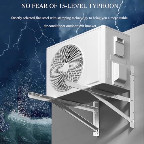 Soportes de acero inoxidable 304 para aire acondicionado, montaje en pared resistente para sistemas mini divididos sin conductos, carga máxima de 450 kg, soporte universal de condensador