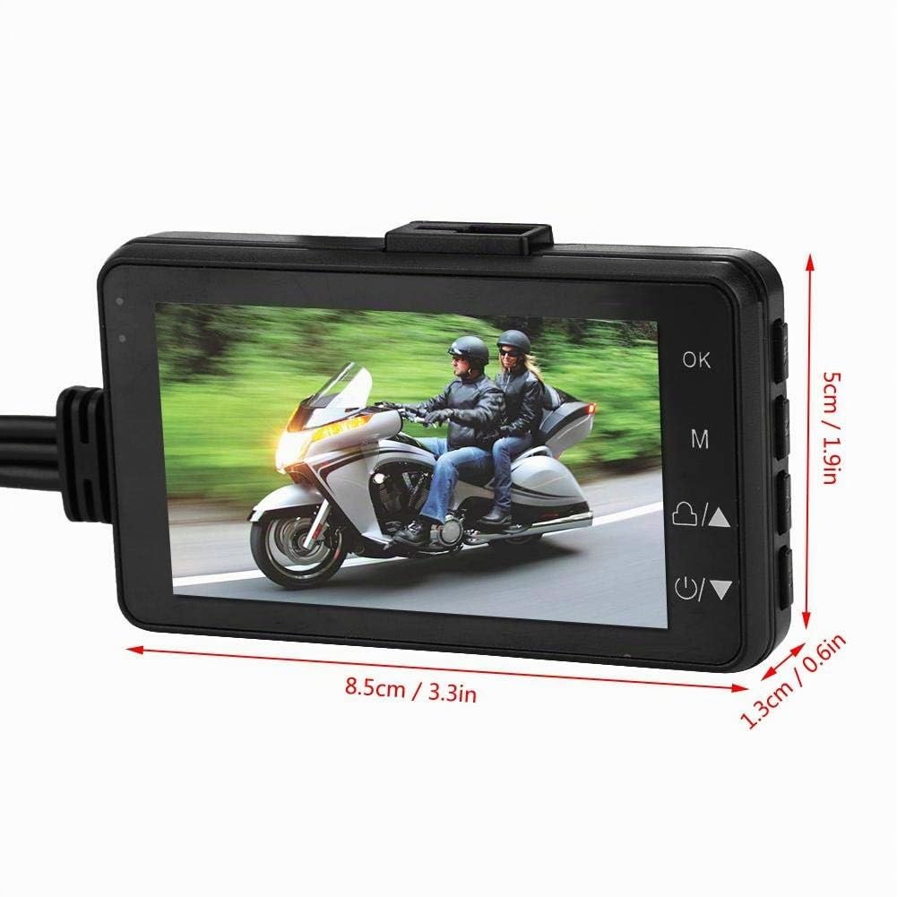 Cámara Grabadora de Moto, DashCam Moto DVR HD, 1080P Video Recorder, 120 Grados