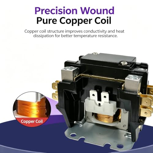 Contactor de propósito definido 2 polos 40 A bobina 24 V para aire acondicionado miniatura 4