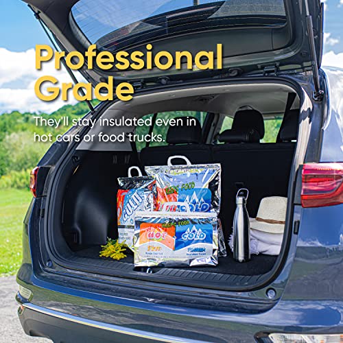 Superio Hot and Cold Insulated Bags for Food Delivery, Grocery Shopping Bags, Food Storage for Hot and Frozen Food for Travel, Disposable Cooler Bag