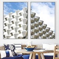 2 Piece Framed Canvas Wall Art Solid Structures Canvas Prints Home Artwork Decoration for Living Room,Bedroom - 16