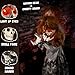 Halloween Animatronics 4ft Spooky Doll Animated 48inch Decorations with Sound Activated, Creepy Sound, Light Up Eyes, Jumpscare, Haunted House Holiday Decor Horror Prop for Indoor, Outdoor, Yard Lawn