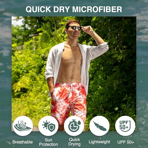 Image of Kanu Surf Men's Big Viper Extended Size Stripe Swim Trunk