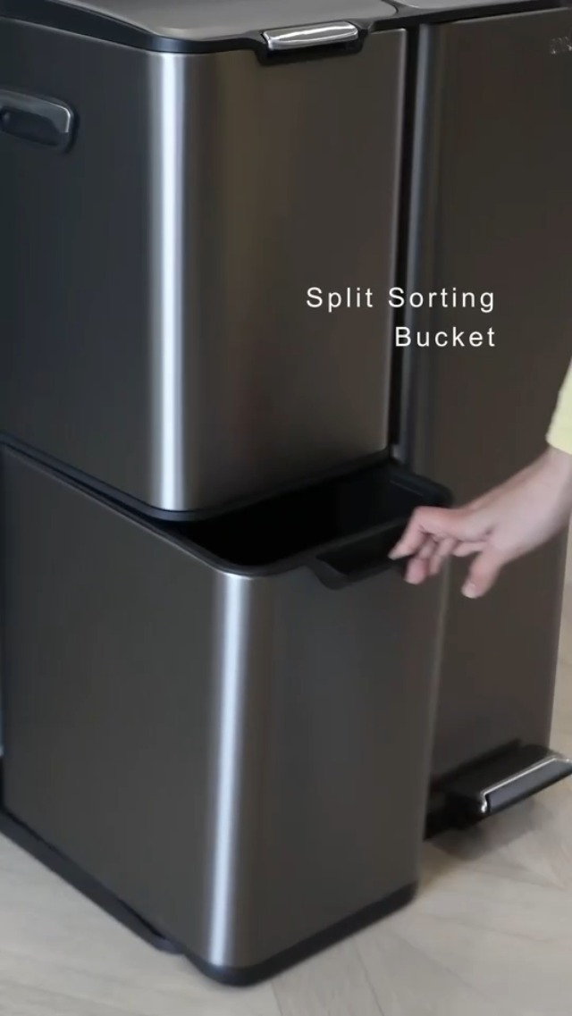 mVm Kitchen Garbage Can, 60L 3 in 1 Garbage Can, Heavy Duty Anti