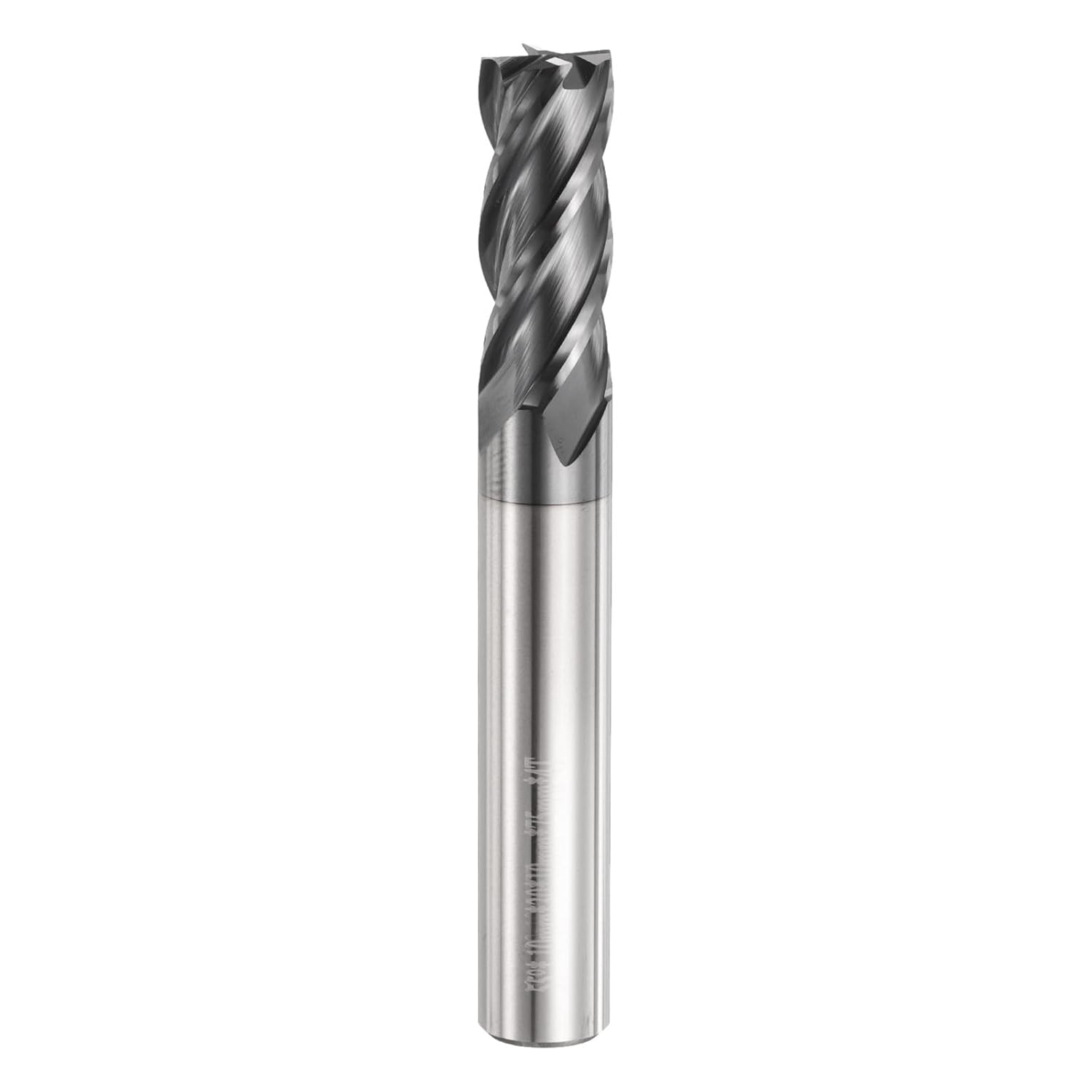 HARFINGTON Carbide Square Nose End Mill Bit 10mm Cut Dia 4 Flutes TiAlN Coated Milling Cutter for Hardened Steel Metal (10mm Shank 30mm Cut Length 75mm Long 45 Degree HRC53-55)