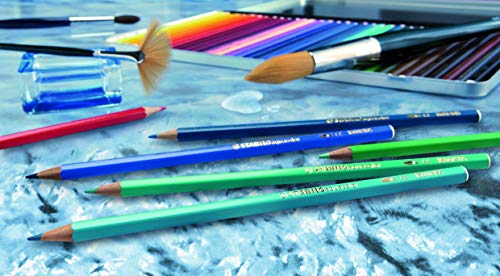 Lápis de Cor Aquarelável, Stabilo, Arty Aquacolor, 54.5601, 12 Cores
