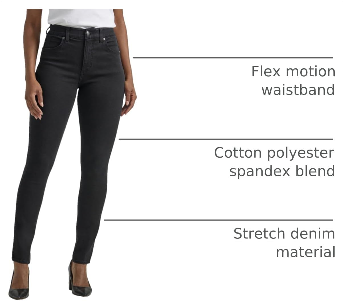 Lee Women's Ultra Lux Comfort with Flex Motion Skinny Leg Jean with Ever Fit image 5