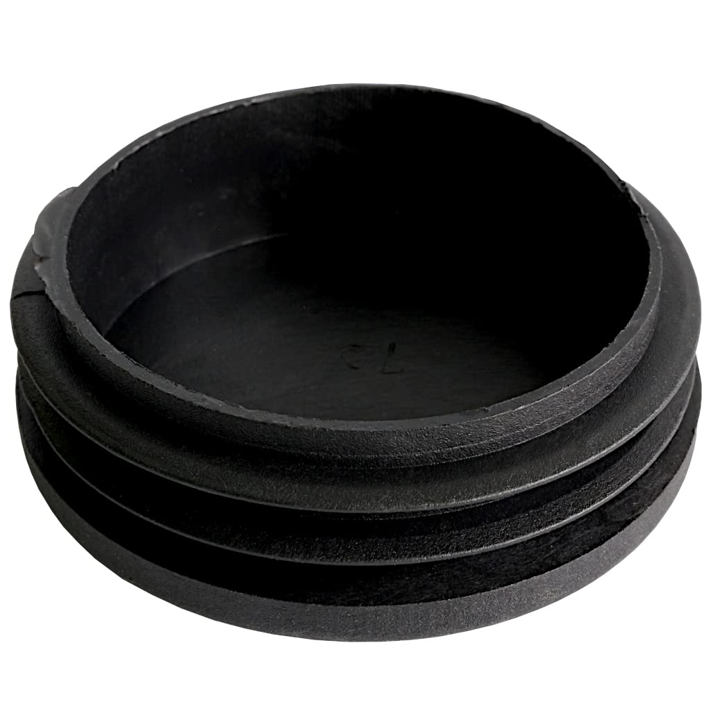 TIBU Tapones de láminas redondos, tapones para tubos, tapas para los extremos, tapas deslizantes en todos los tamaños, 50 unidades, tubo redondo Ø 70 x 2 mm
