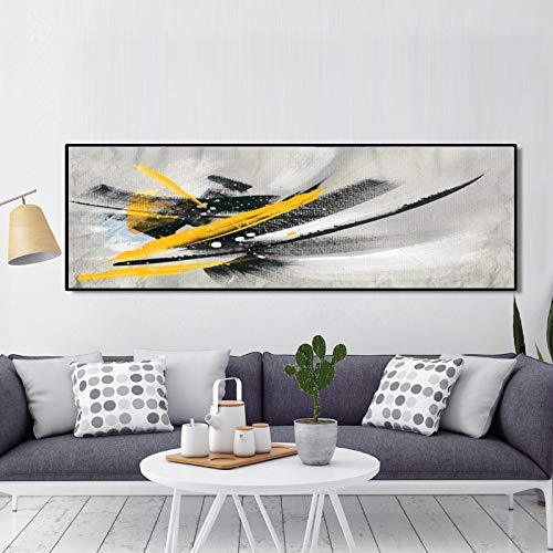 Peinture abstraite sur toile grand format vertical 50x150