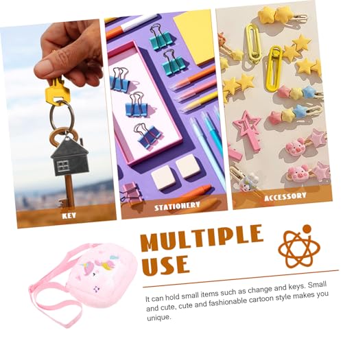 Plush Crossbody Bag for Cute Shape Storage Pouch Cartoon Shoulder Purse for Coins Items for Parties Everyday Use3