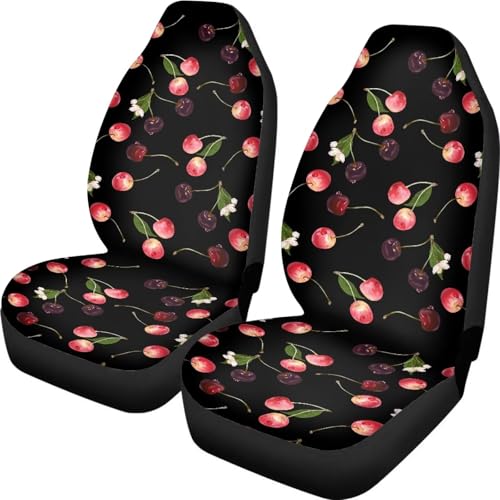 Housse de siège de voiture avant cerise 52x138cm pour berline et camion