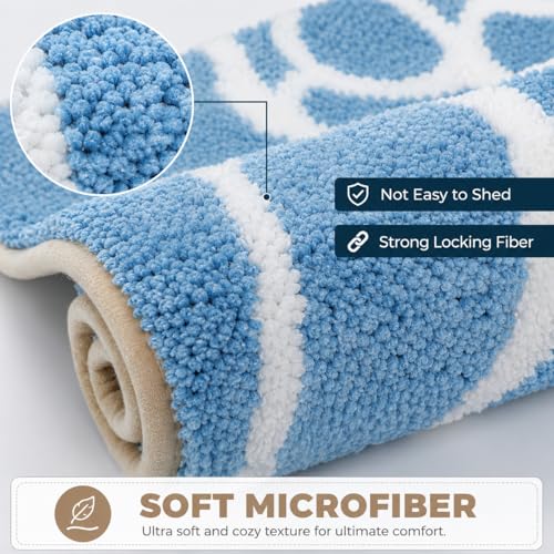 Image of Roseate Starfish Super Soft Anti Skid (40x60 cm) Super Absorbent Mats Microfibre 2000 GSM Mat for Bathroom /Bedroom /Kitchen /Door Mat /Floor Mat (Pack of 1)