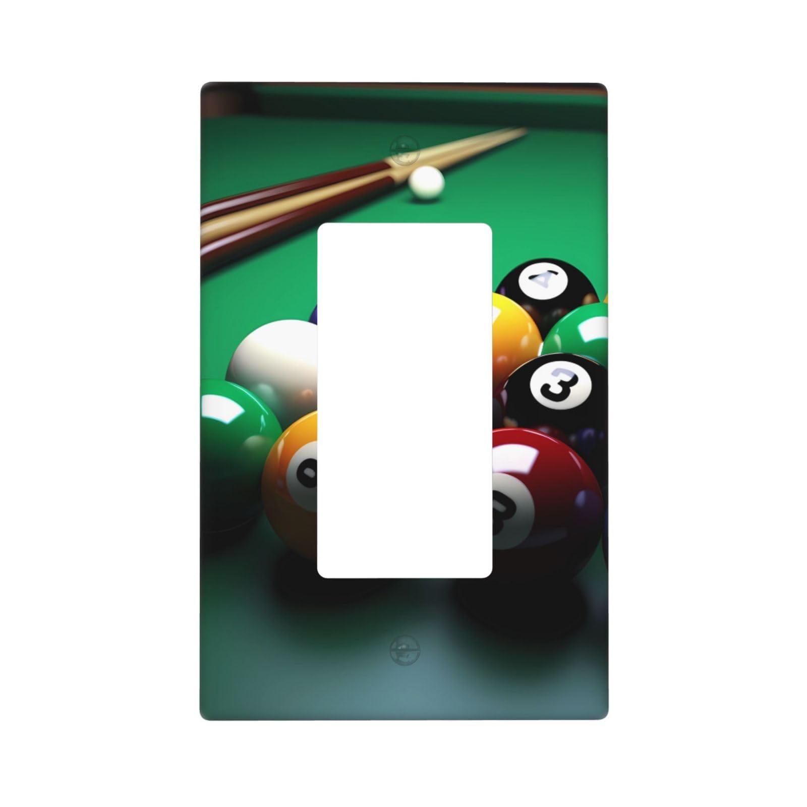 Decorator Wall Plate 1 Gang Light Switch Covers Decorator Receptacle Outlet Covers Billiards Wall Plates for Electrical Outlets Plug Cover Single Rocker Switch Plates