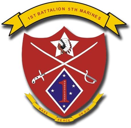 US Marine 1st Marine Division 1st Battalion 5th Marine Regiment Decal Sticker 5.5"