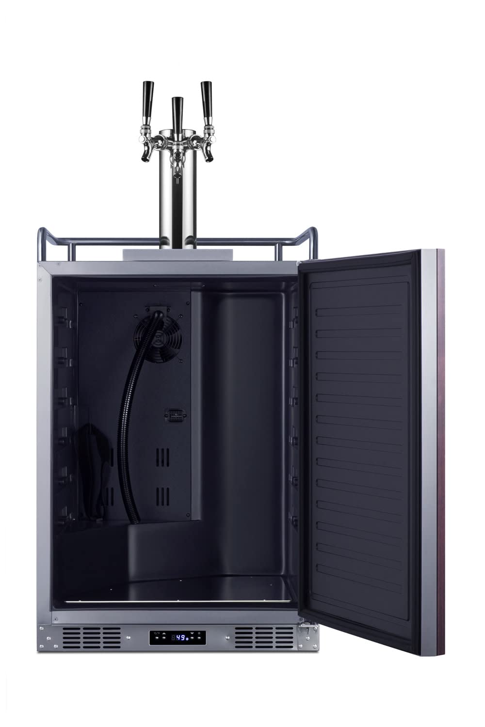 Summit Appliance Sbc682pnrtriple Panel Ready 24" Wide Built-In Kegerator, Panels Not Included, 5.6 Cu.Ft Capacity, Triple Tap System, Automatic Defrost, Digital Thermostat, Memory Ic Function on Fridge.com - View 5