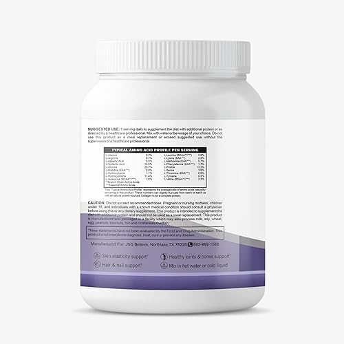 Miniatura 2 de Péptidos de colágeno en polvo para piel, cabello y uñas, péptidos de colágeno hidrolizados bovino para mujeres y hombres, suplementos de proteínas