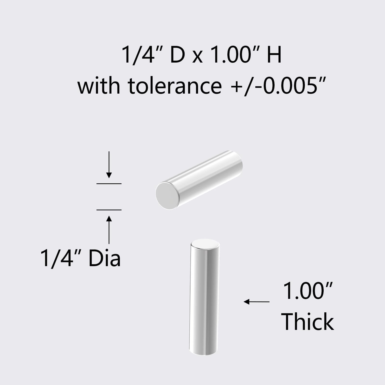 N52-1/4 D x 1.00" H - 16 Pack, Powerful Small Rare Earth Magnet,Super Strong Neodymium Cylinder Magnets for Fridge, DIY, Building, Scientific, Craft, Office,Map Magnets,Nail Magnet — Amazon image 2