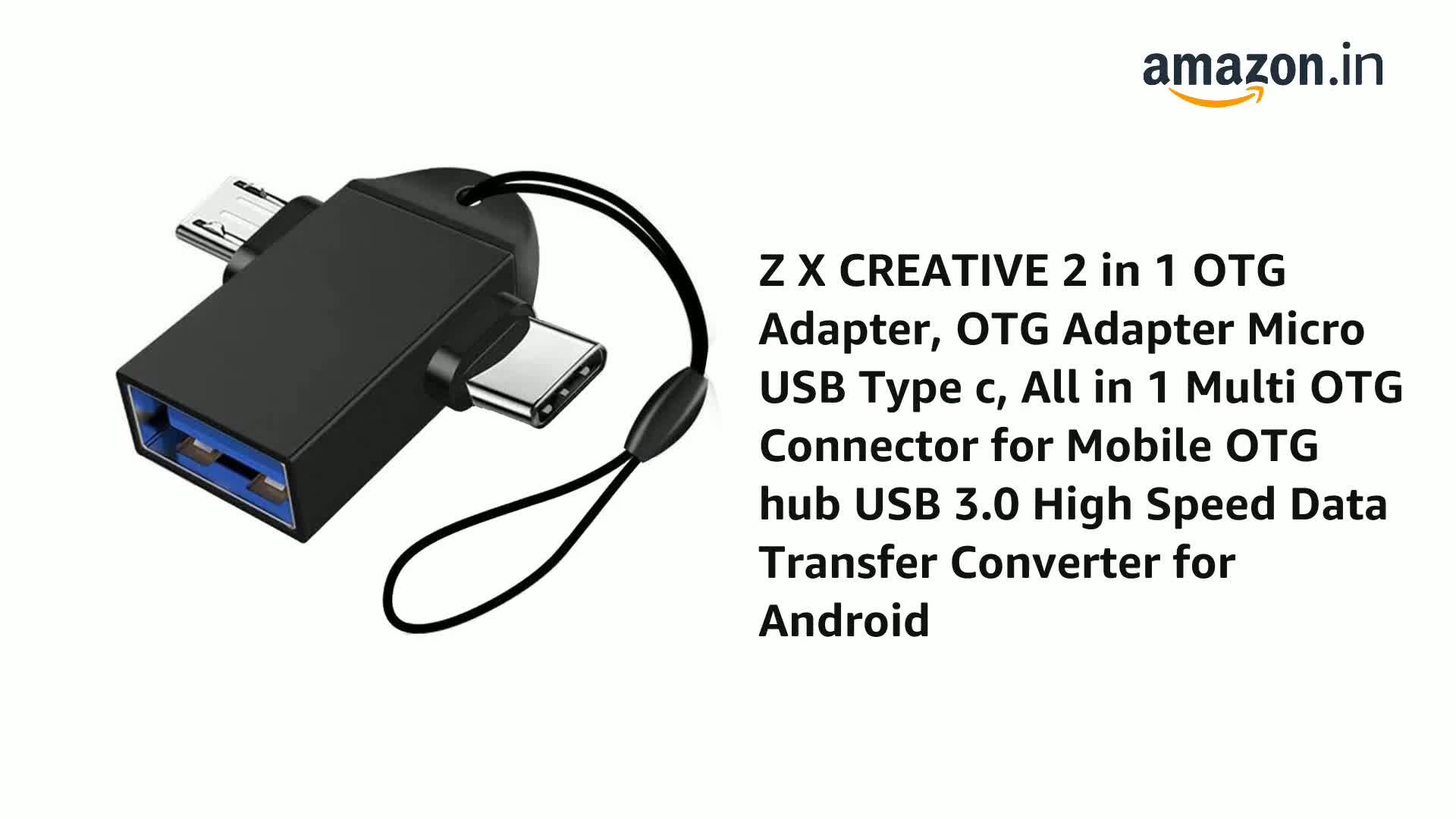 専用1 専用1 Z X CREATIVE 2 in 1 OTG Adapter, OTG Adapter Micro USB Type