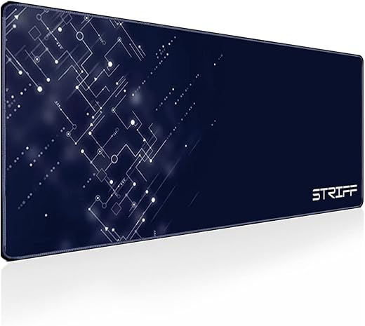 STRIFF Extended Size (800 mm x 300 mm x 2 mm) Gaming Mouse Pad| Stitched Edges| Non-Slip Rubber Base|Computer Laptop|Keyboard Mouse Pad for Office…