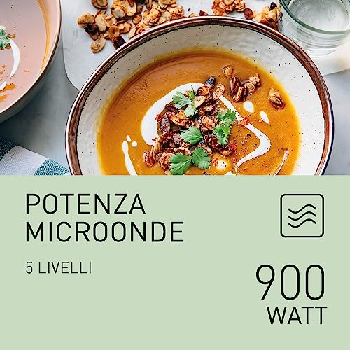 Panasonic NN-K36NBMEPG, Forno a Microonde con Grill, 24 Litri, 900W di Potenza, 11 Programmi Automatici, Tecnologia Dual Cooking, Funzione Quick 30'', Nero. - immagine 4