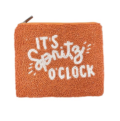 IT'S SPRITZ O'CLOCK Beaded Coin Purse Pouch, Small Wallets, Beaded Coin Purse, Small Pouch, Birthday Gifts, Gift Card Pouch, Bachelorette Gifts, Bridal Gifts