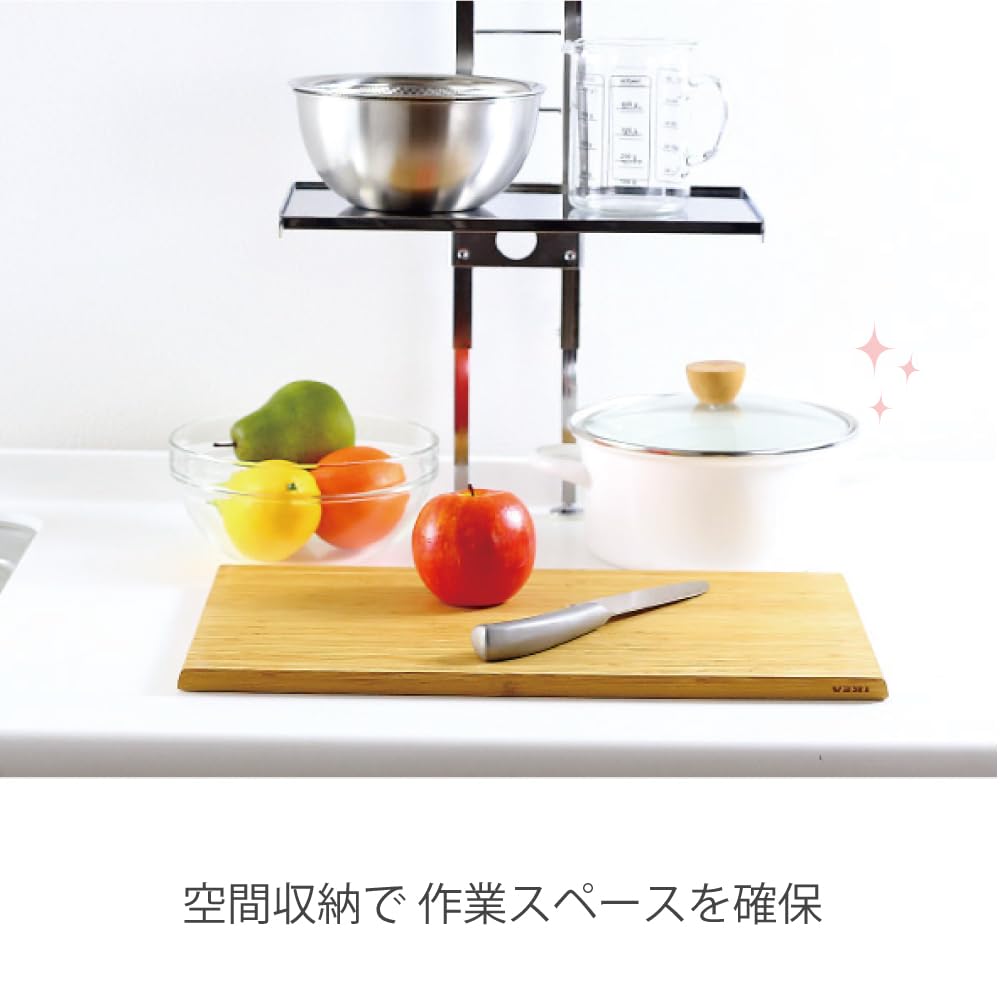 Amazon｜川口工器 突っ張り キッチンラック 棚3段 調味料ラック