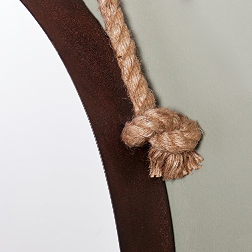 SEI Furniture Melissa Round Decorative Wall Mirror, Rust - Image 4