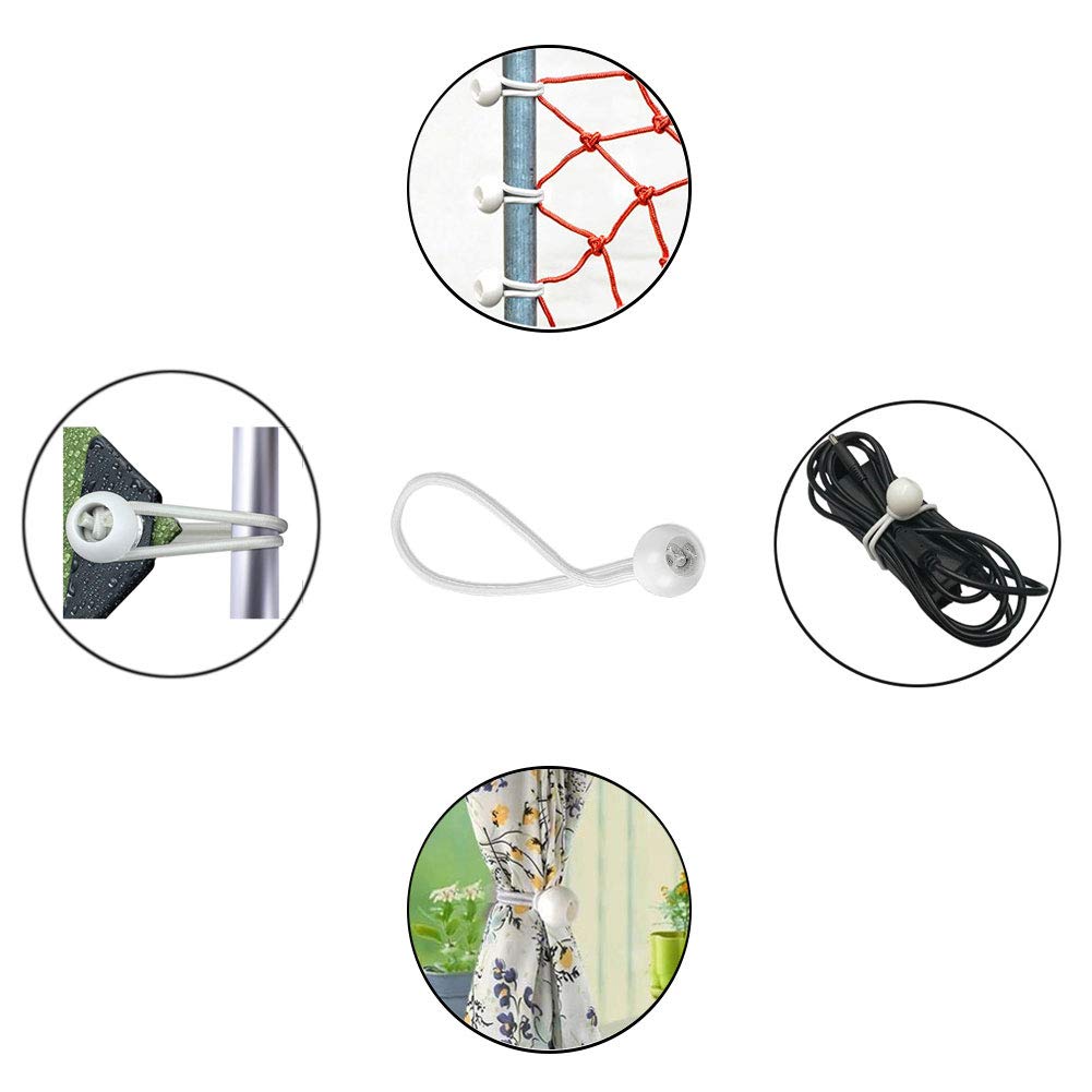 Corde Elastiche Con Palla - 30 Pezzi Da 15cm - Per Teloni, Tende, Bagagli E Cavi