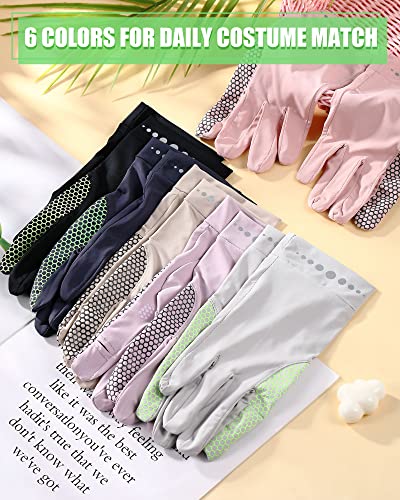 Bonuci 6 Pairs Women Uv Sun Protection Gloves Full Finger Non Slip Touchscreen Gloves Breathable Summer Outdoor Gloves For Women And Girls Fishing Running Driving Cycling Climbing #TOP5