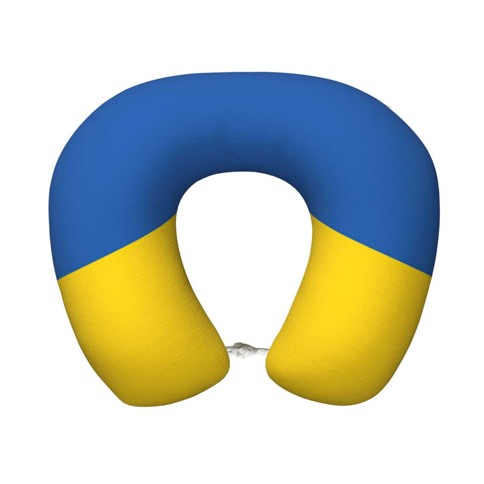 peiyeety Flag of Ukraine Print Custom U-Shaped Pillow,Memory Foam Cervical Neck Travel Pillow,for Home,Camping,Travelling
