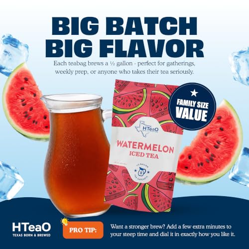 Image of HTeaO Iced Tea Bags - Make 8 Gallons - Texas Style - Black Tea (Watermelon)