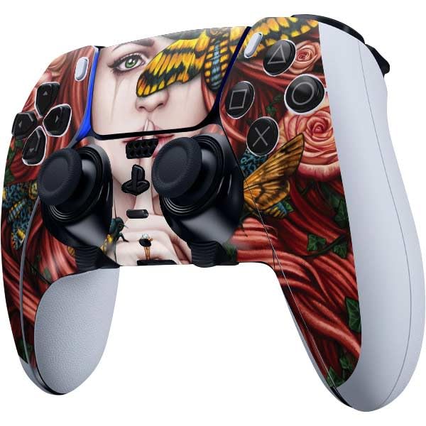 Skinit Decal Gaming Skin Compatible with PS5 DualSense Edge Pro Controller - Officially Licensed Pink Hair Anime Gamer Girl by Ivy Dolamore Design