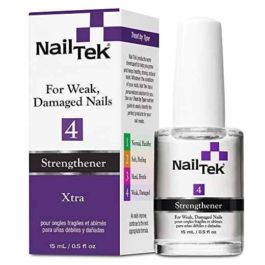 Nail Tek Xtra 4, Nail Strengthener for Weak and Damaged Nails, 0.5 oz, 1-Pack
