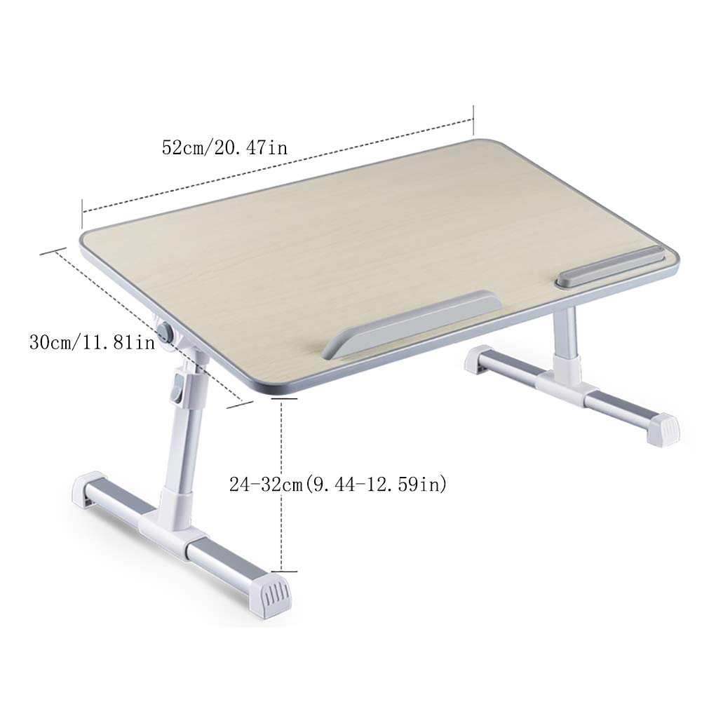 Supporto da scrivania portatile regolabile in altezza per leggere, mangiare, lavorare a letto/divano, tavolo pieghevole per il massimo comfort e praticità
