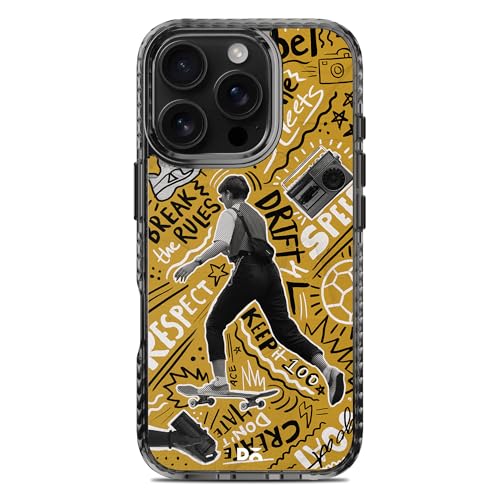 Image of DailyObjects Rule The Streets Stride 2.0 Magnetic Case Cover Compatible with iPhone 16 Pro Max | Wireless Charging Slim Back Cover | 2 Layer Edge Protection & Shockproof