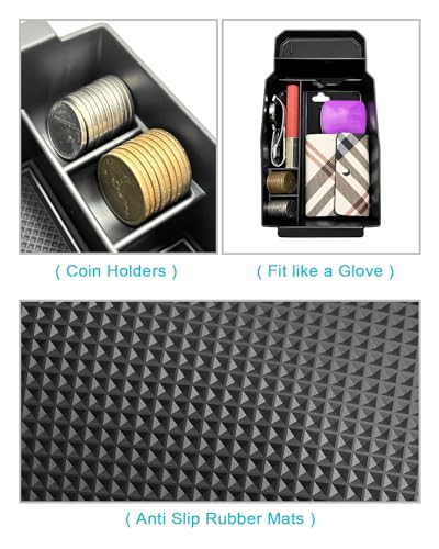 Image of CDEFG 5Pcs for 2023-2026 Mazda CX50 Center Console & Door Handle Organizer | for 2023-2026 Mazda CX-50 Accessories Console Armrest Tray Side Door Trash Container Storage Door Handle Pocket Insert