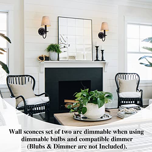 Lasenchoo Black Wall Sconces Set Of Two thumb #2