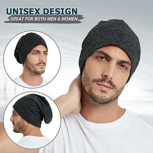 EINSKEY Slouchy Beanie Hat for Men/Women, Fashion Oversize Large Baggy Skull Cap Chemo Headwear Sleeping Cap